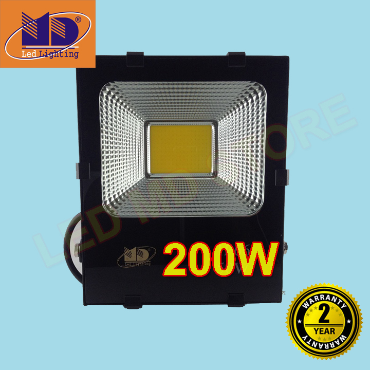 Đèn Pha led MD106 200W sáng trắng, vàng, chống nước, có thể dùng ngoài trời, ánh sáng chiếu điểm, bảo hành 24 tháng