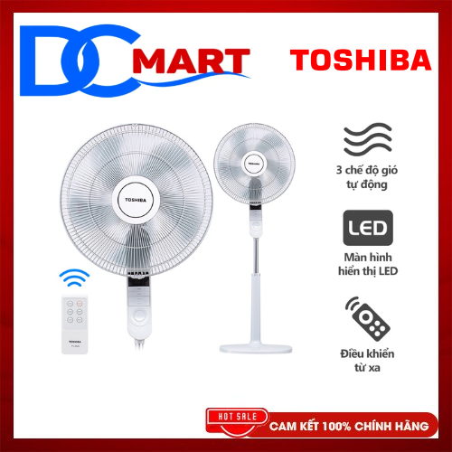 Quạt đứng Toshiba F-LSA20(H)VN Màu Xám Trắng - Hàng Chính Hãng