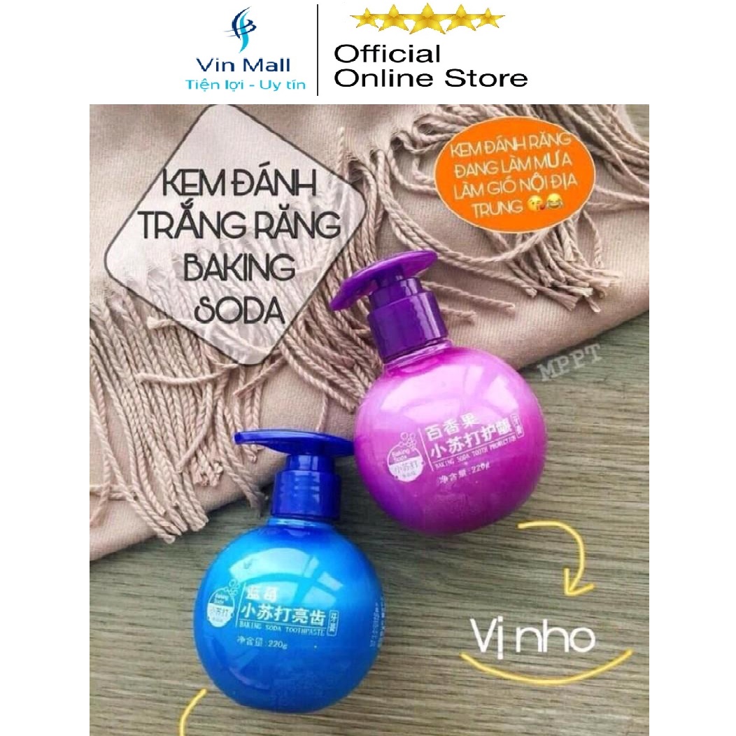 Kem Đánh Trắng Răng Tẩy Ố Vàng Baking Soda - Mẫu mới