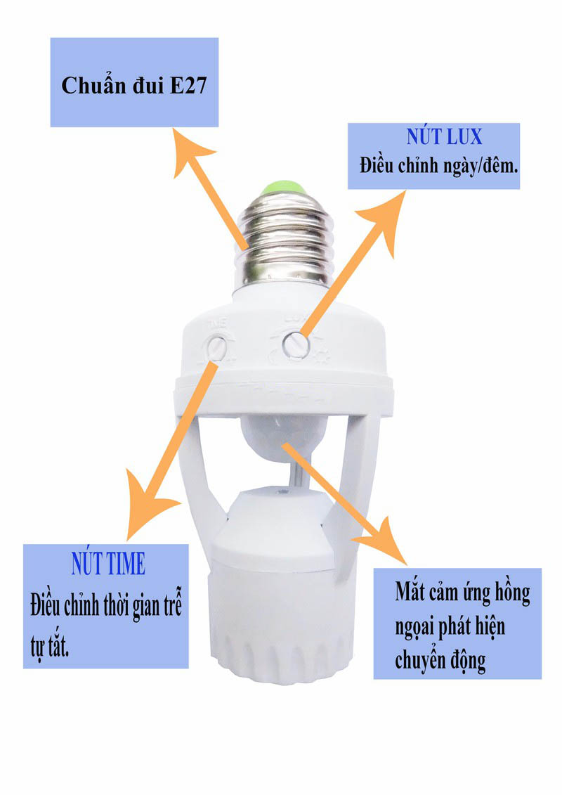 Đui Đèn Treo Cảm Ứng QY - E2701 - Đuôi đèn tự động