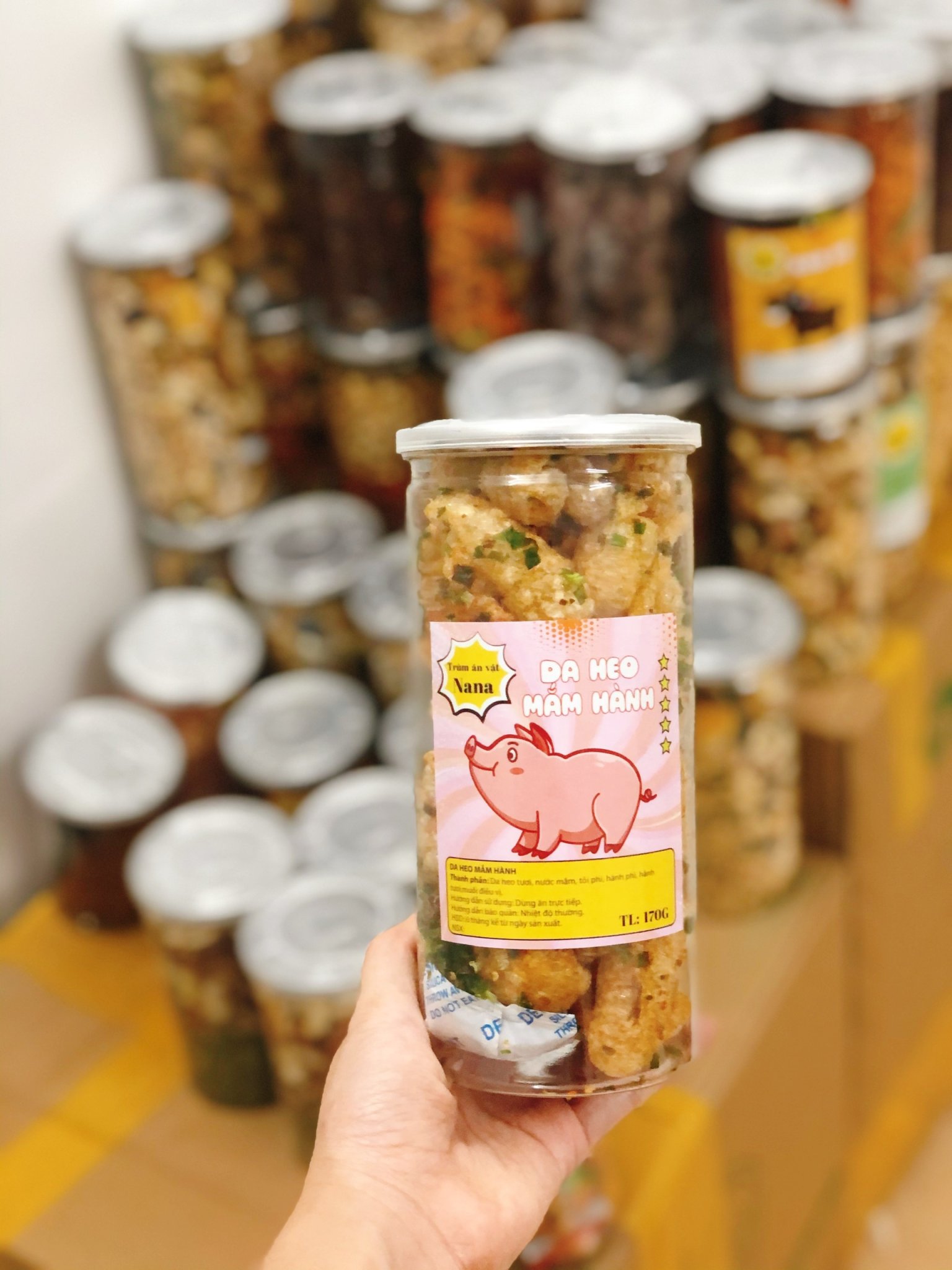 Da heo mắm hành 170gr siêu ngon giòn rụm ăn là mê