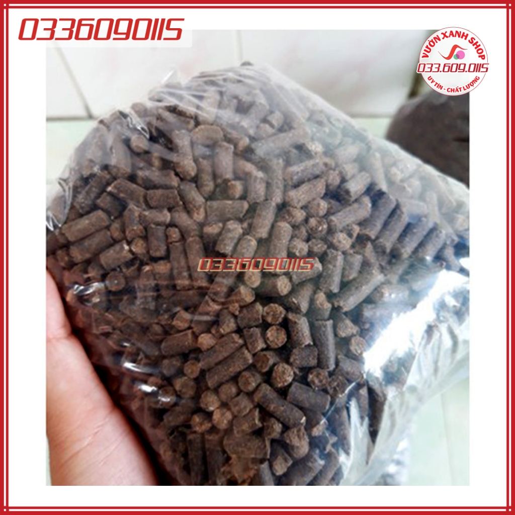 Phân cá hữu cơ dạng viên nén bón cho cây trồng - túi 5kg - tiết kiệm công chăm sóc, hạn chế cỏ dại