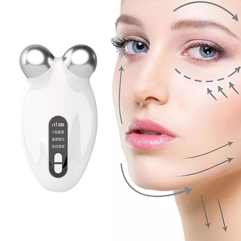 ZZOOI EMS Microcurrent V-Shape Face Lifting Massager Remove Double Chin