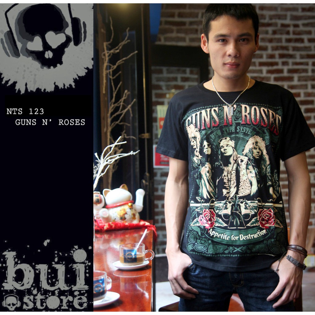Áo Rock: áo phông Guns N' Roses NTS 123 LUCK