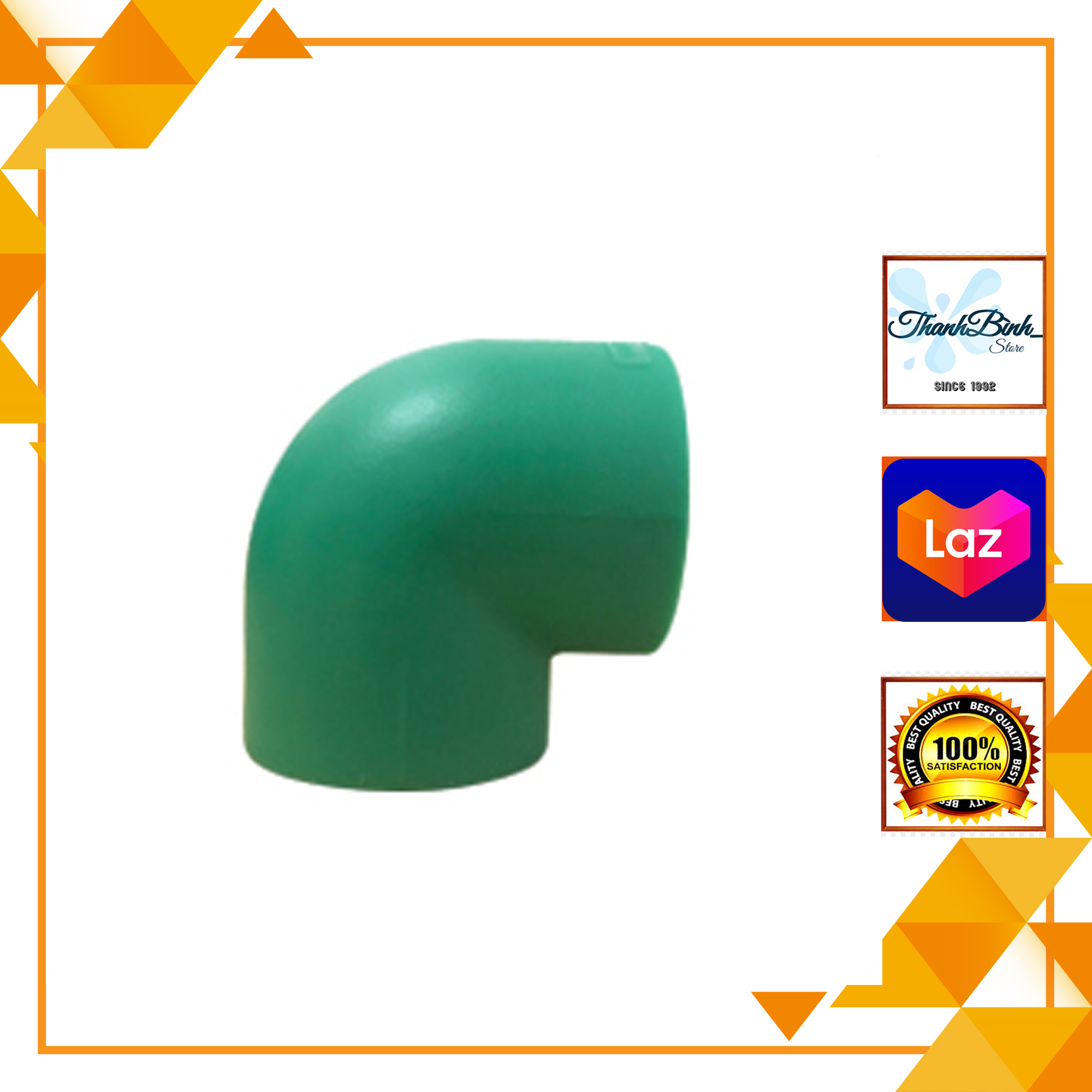 Góc 50 nhiệt/ cút 90 độ ppr phi 50 mm- europipe