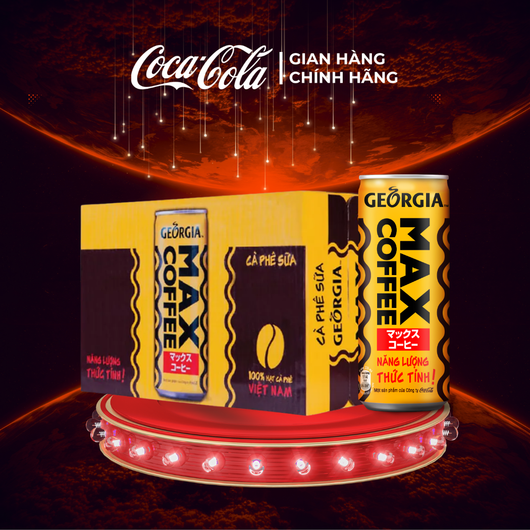 [SIÊU SALE ] Thùng 24 Lon Cà Phê Georgia Max Coffee 180ml/Lon Sale 8.8 Coca-Cola Chính Hãng_LD