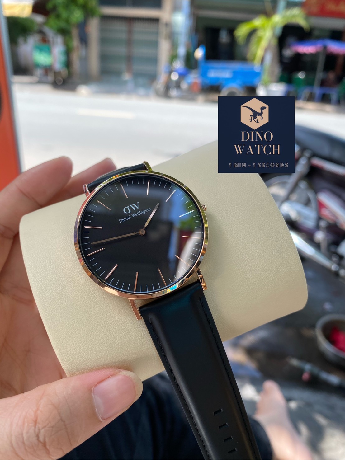 Đồng hồ namclassicsheffield00127 dw dây da màu đen viền vàng hồng - size 40mm