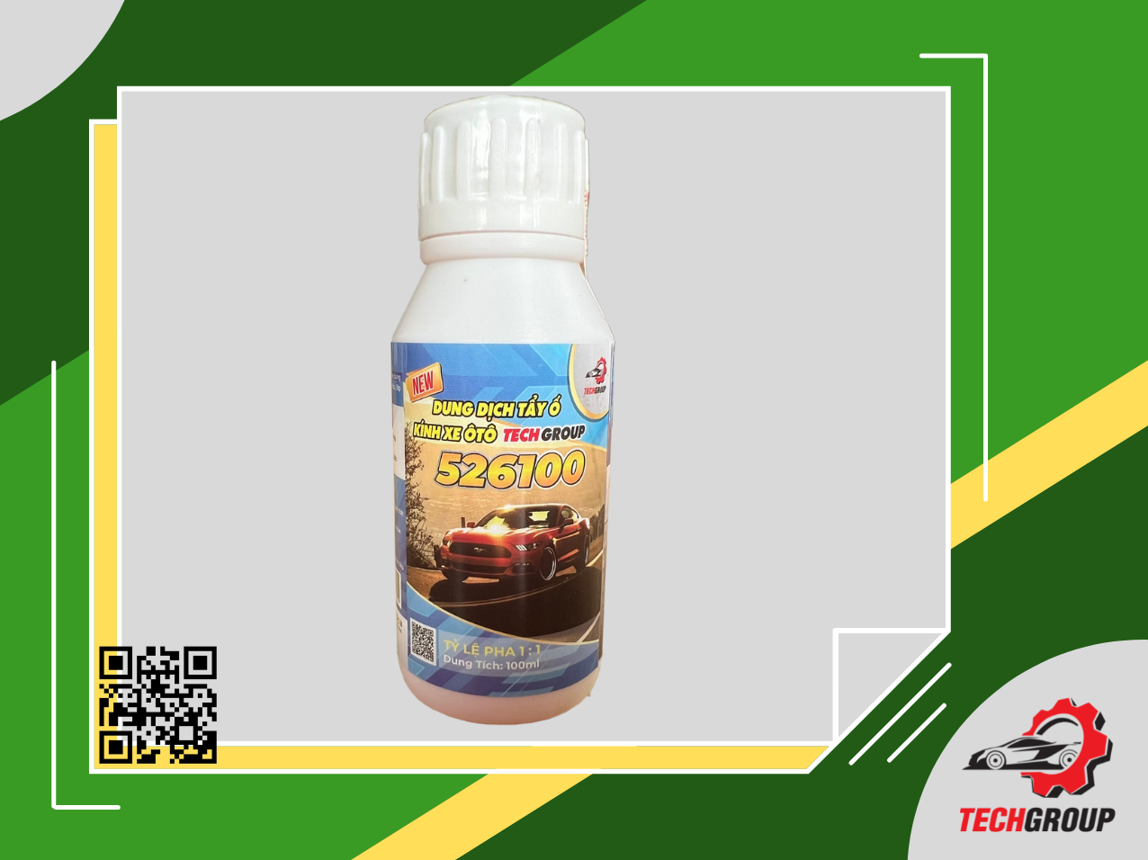 Dung dịch tẩy ố kính xe ôtô techgroup 526100 100ml