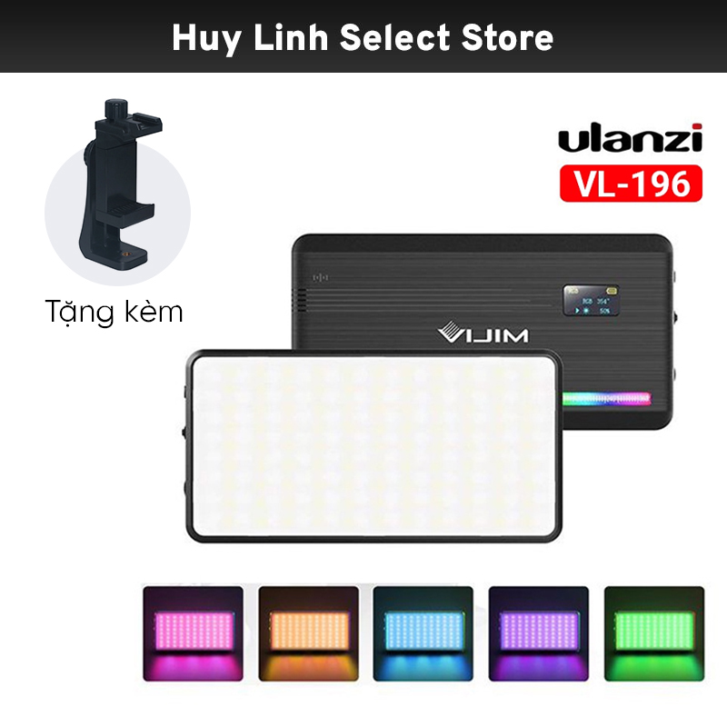 Đèn led video ulanzi vijim vl196 rgb fill light - đèn chỉnh màu sắc tiện lợi công suất 12w pin tích hợp 3000mah