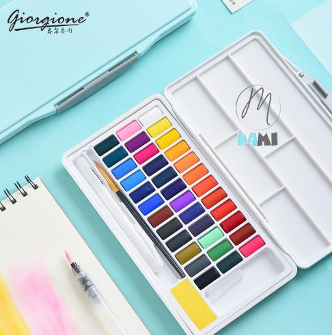 Bộ Màu Nước Giorgione Hộp Cao Cấp nhựa Pastel Siêu Xinh 24/36/48 màu