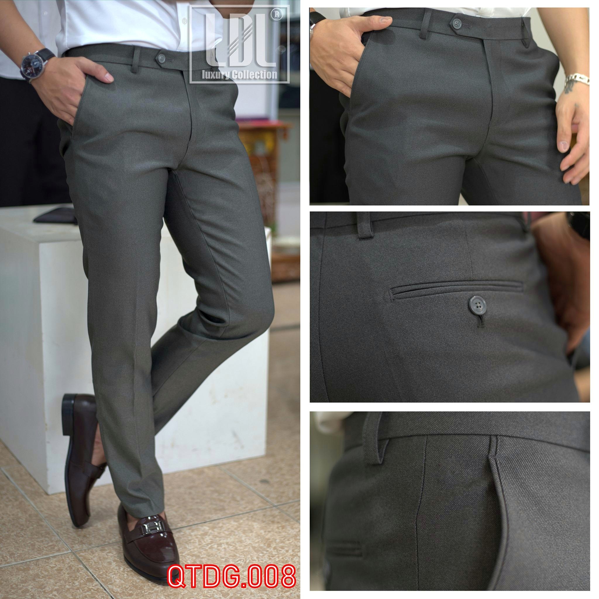Quần tây âu nam Hàn Quốc ống côn chất vải cotton cao cấp co giãn nhẹ D365-QTN11
