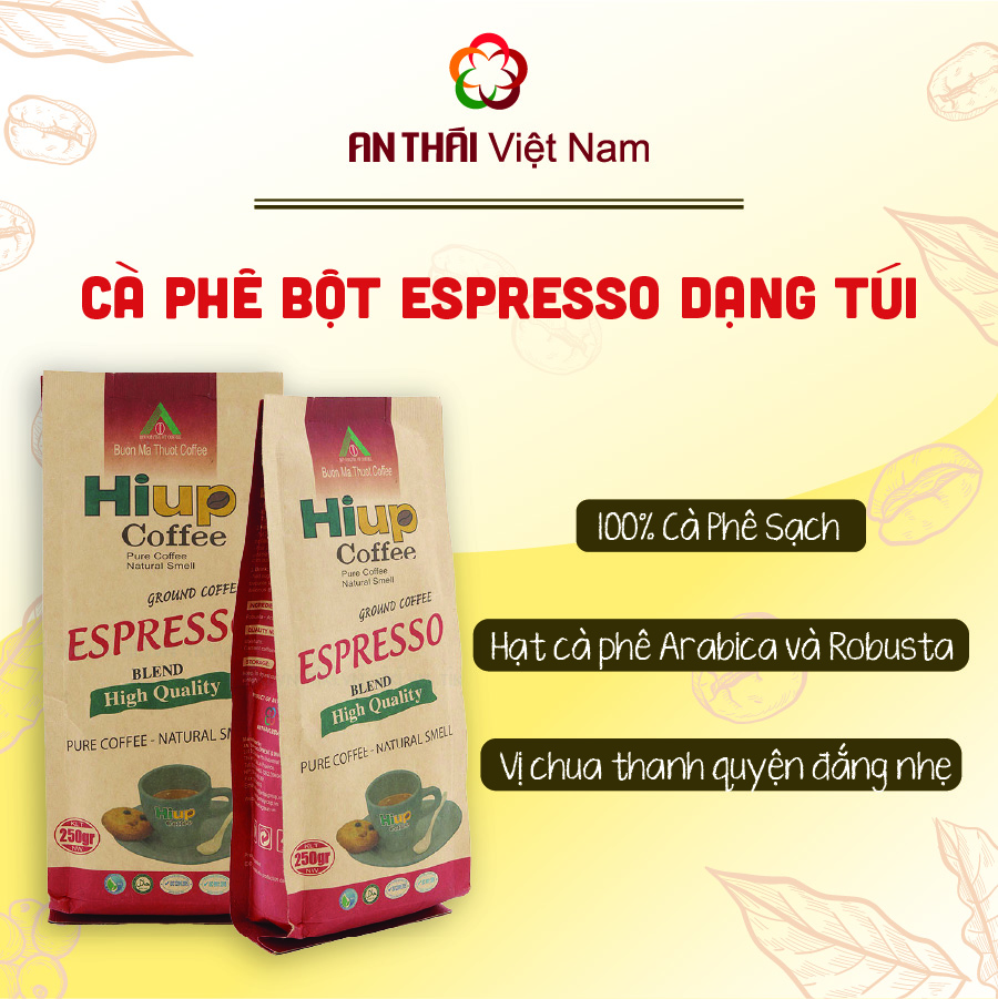 Cà Phê Espresso Hiup 250g - HIUP Coffee- Túi giấy