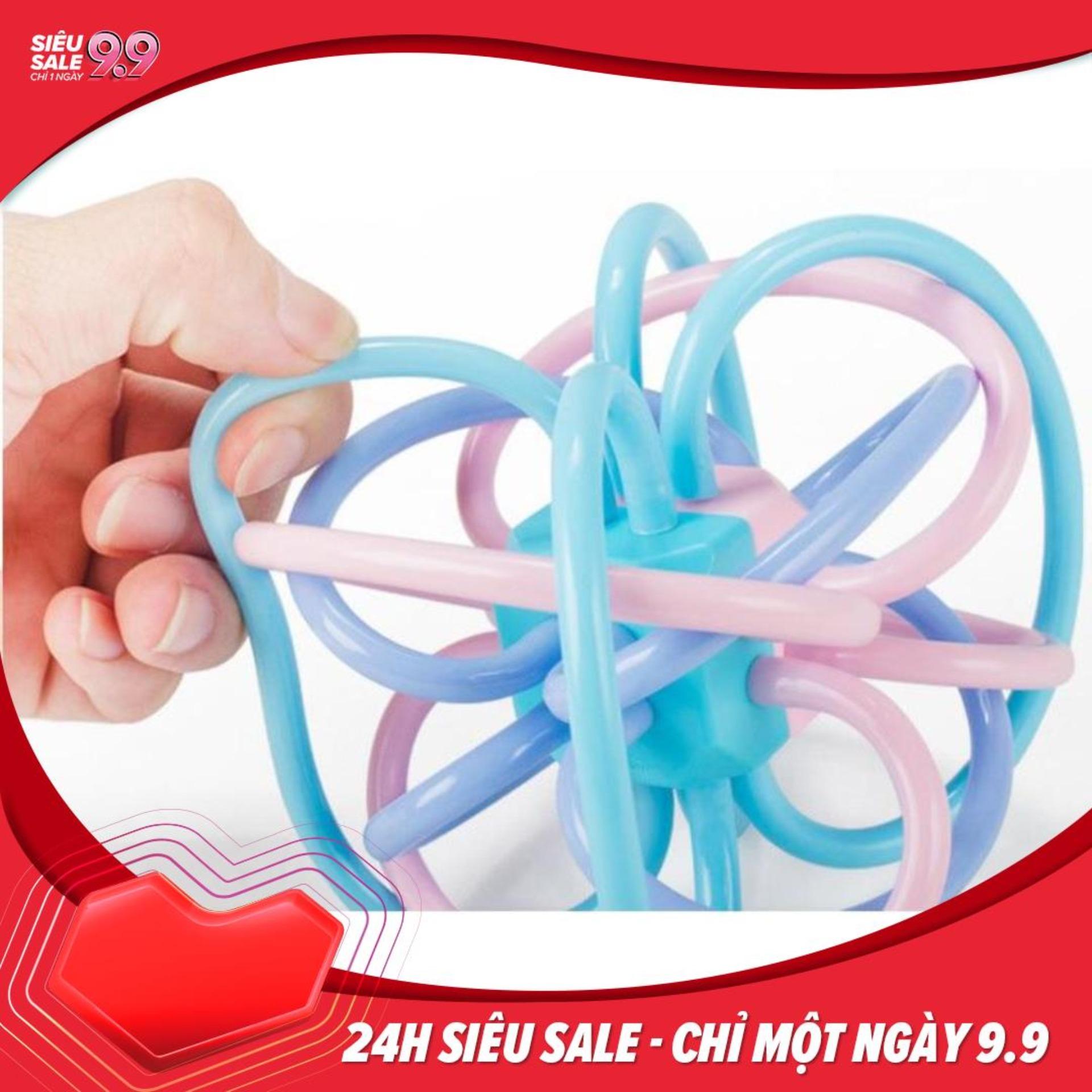 [HCM]Đồ chơi bóng mềm tập cầm nắm gặm nướu Silicone An toàn cho bé trẻ sơ sinh đồ chơi răng hàm