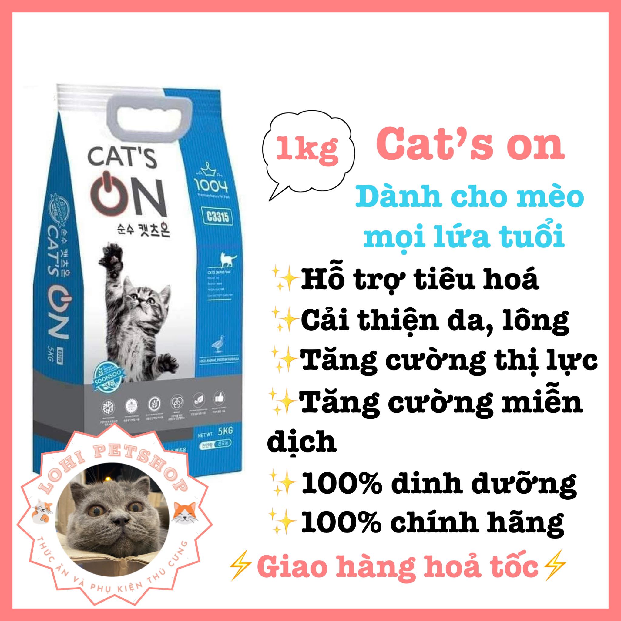 Thức ăn hạt Cat's on 1kg cho mèo