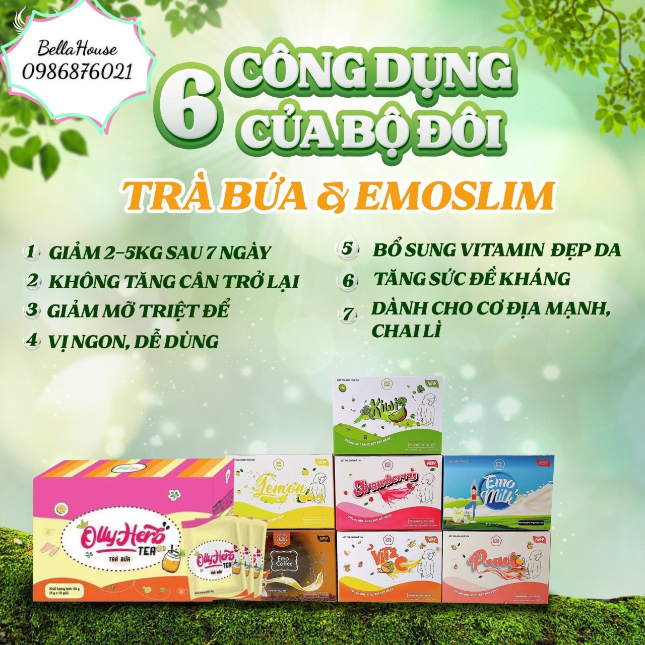 Bột Trái Cây Giảm Cân Detox (7Gói/1 hộp)