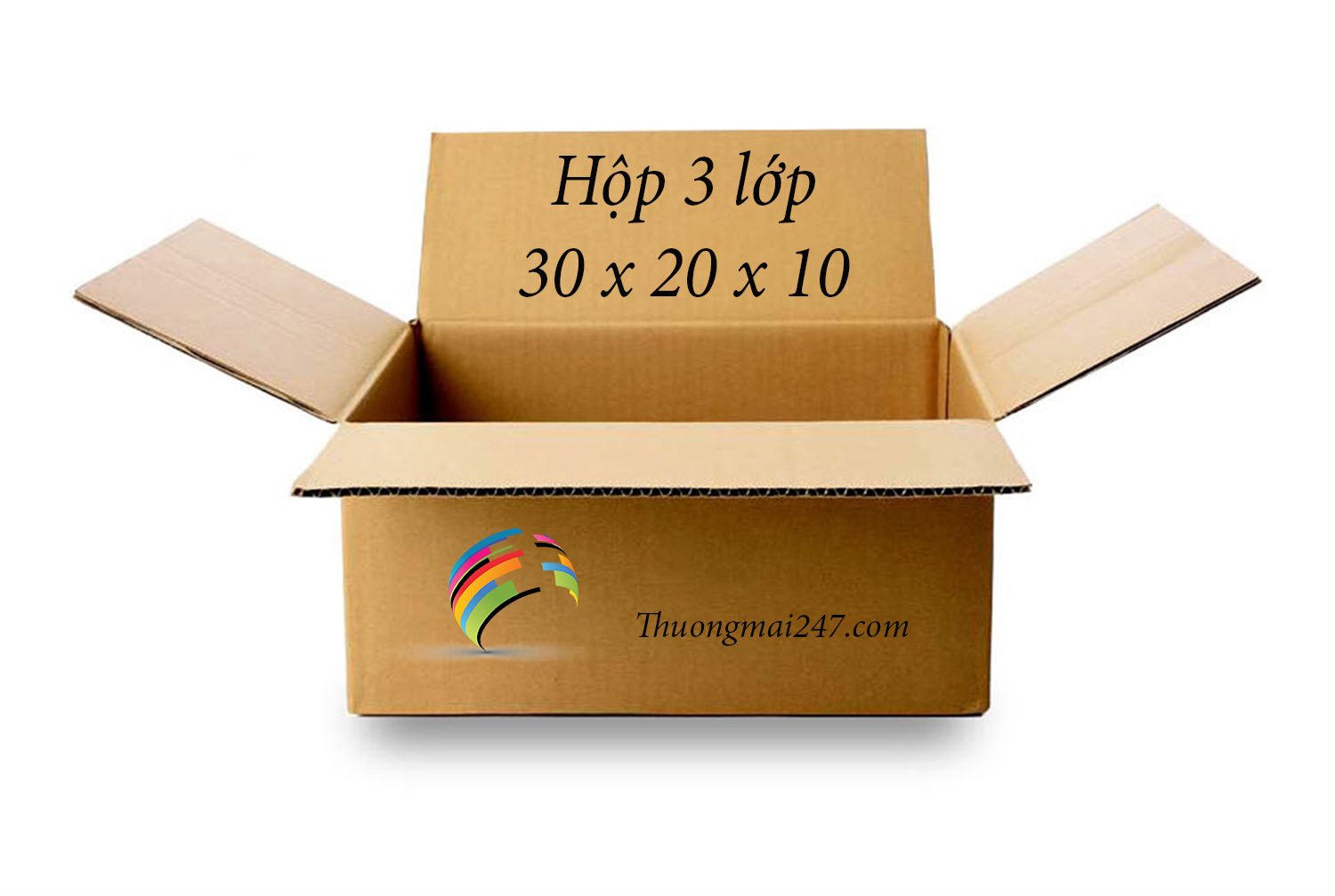 Hộp carton ship cod 30cm x 20cm x 10cm, 3 lớp không in