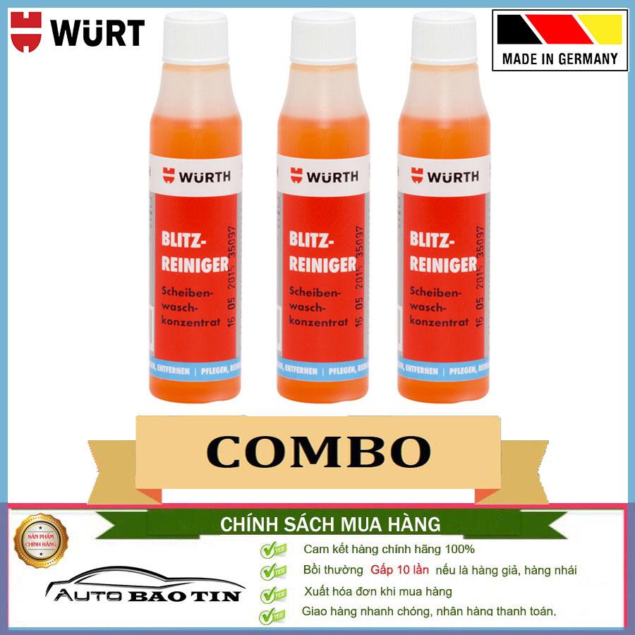 Combo 3 Chai Nước Rửa Kính Ô Tô Wurth Windscreen Cleaner 32ml