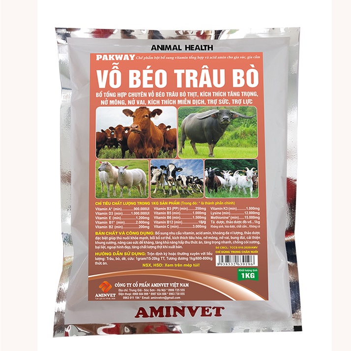 Vỗ béo trâu bò 1kg tăng trọng nở mông nở vai tăng lực trâu bò