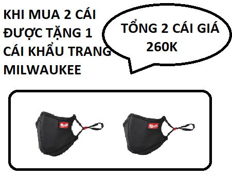 Khẩu trang vải màu đen milwaukee 48-73-4237