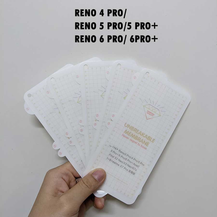 Dán PPF chống xước màn hình Oppo Reno 3 Pro, Reno 4 Pro, Reno 5 Pro, Reno 5 Pro+, Reno 6 Pro, Reno 6 Pro+
