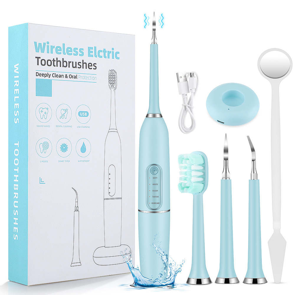 Máy lấy cao răng tại nhà Gumcare Wireless Toothbrush - Bàn chải điện 2in1 đế sạc từ tính không dây 2022 Gia Dụng Thế Hệ Mới