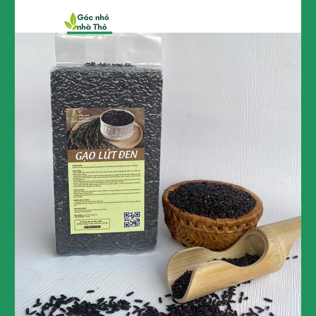 Gạo lứt đen gói 1kg gạo dẻo , dễ ăn, rất tốt cho người ăn kiêng , tiểu đường