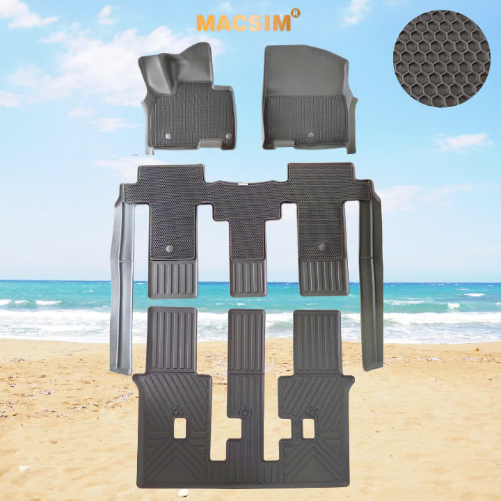 Car Mats Sd3 2-Layer Hexagonal Mesh Kia Carnival 2022+ 8 Seats- (Black) - Super Clean Rubber Surface - Macsim Brand Giá 5,200,000 Đồng*Miễn phí vận chuyển