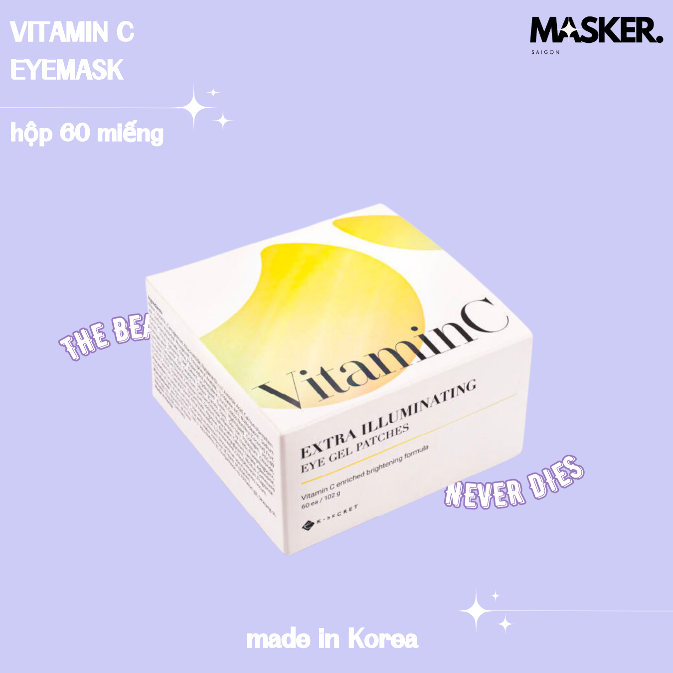 Mặt nạ mắt giảm thâm vitamin c k-secret