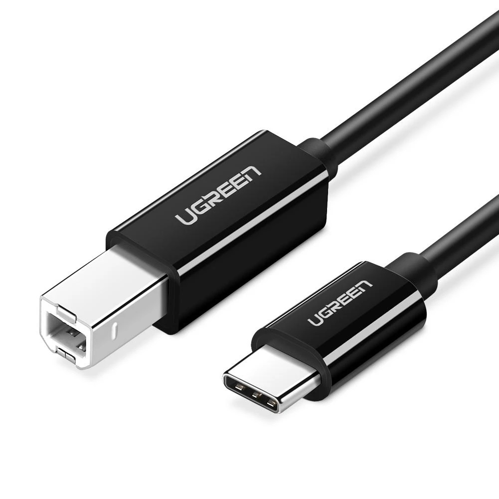 Ugreen 50446 2m màu đen cáp usb type c ra type b 2.0 printer scanner us241 50446