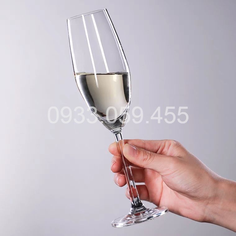 Bộ 6 Ly uống Rượu Vang Sâm Panh Pha Lê 165ml Ly thủy tinh kiểu