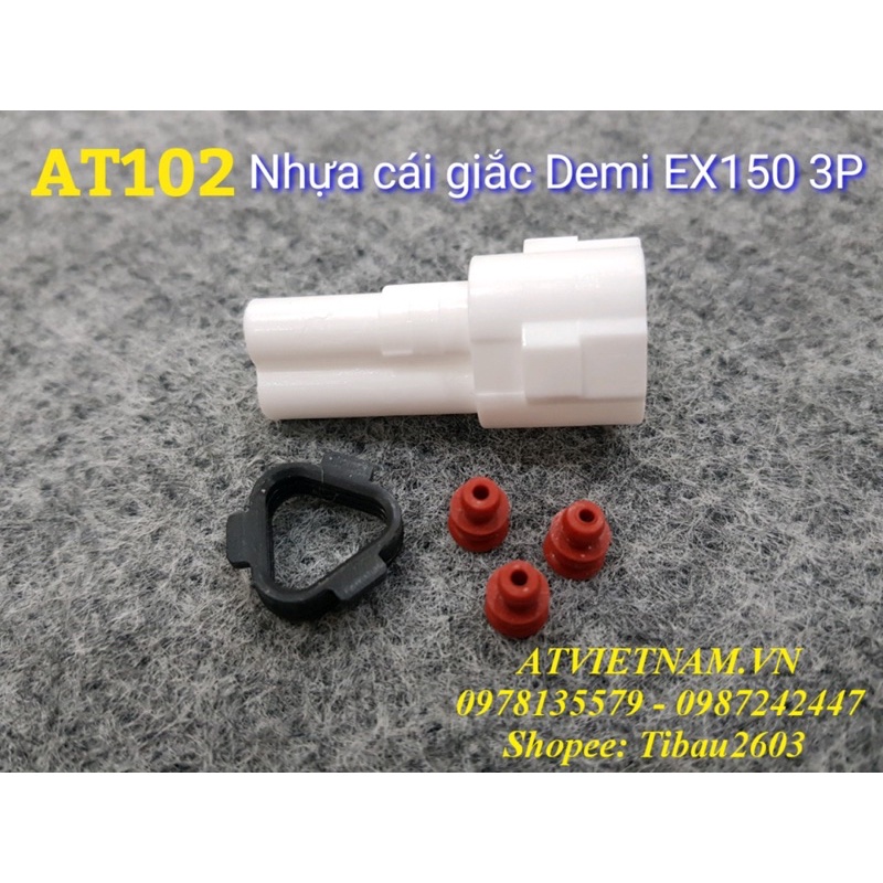 Nhựa giắc cái demi ex150 chống nước 3p 2.2 - at102