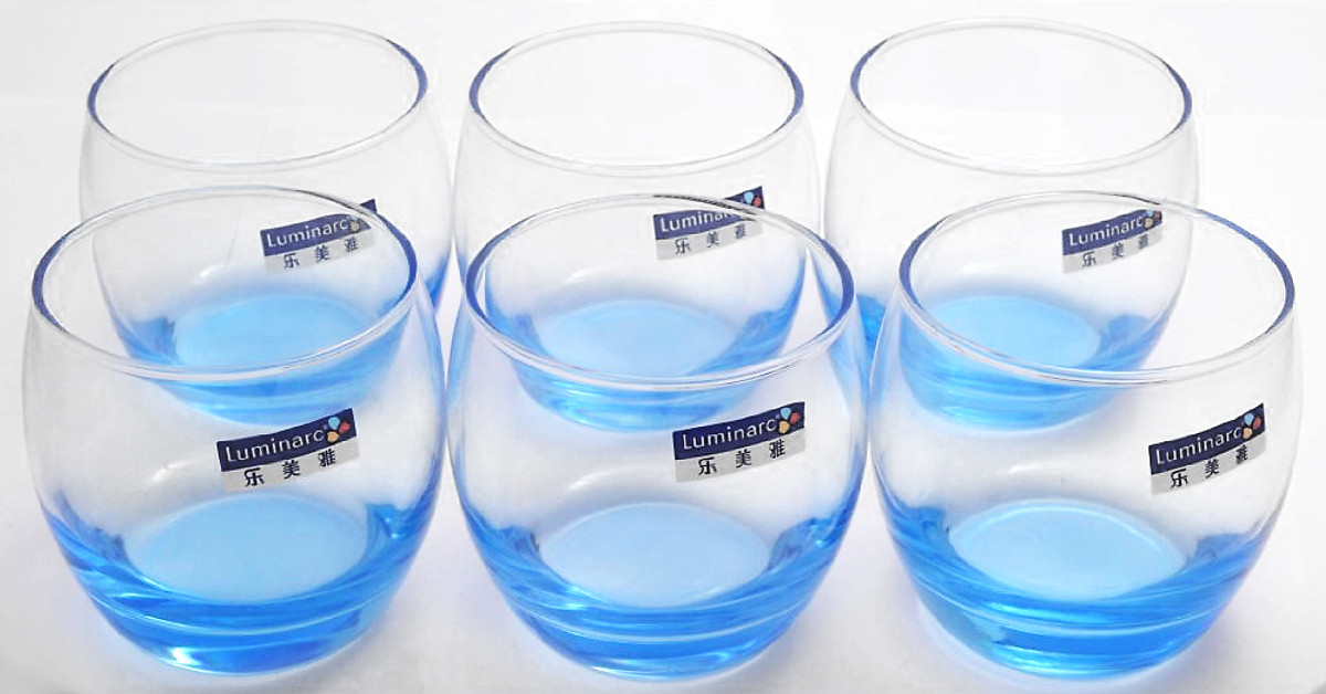 Bộ 6 ly thủy tinh thấp luminarc salto ice blue j1584 -