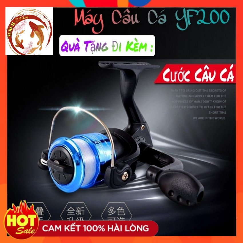 Máy câu cá mini giá rẻ yf 200 - sumoti fishing mc05 quay êm, bền đẹp, giá sốc máy câu tôm, máy câu, lancer, máy câu cá giá rẻ,máy máy câu cá deukio....