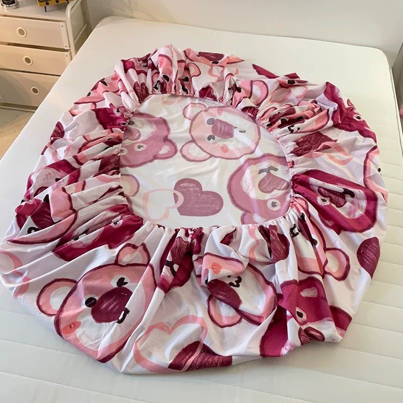 Bộ Ga Gối Mẫu Bơ Hello Cotton Poly, Ga giường Nhiều Kích Thước M2/M6/M8/2M2