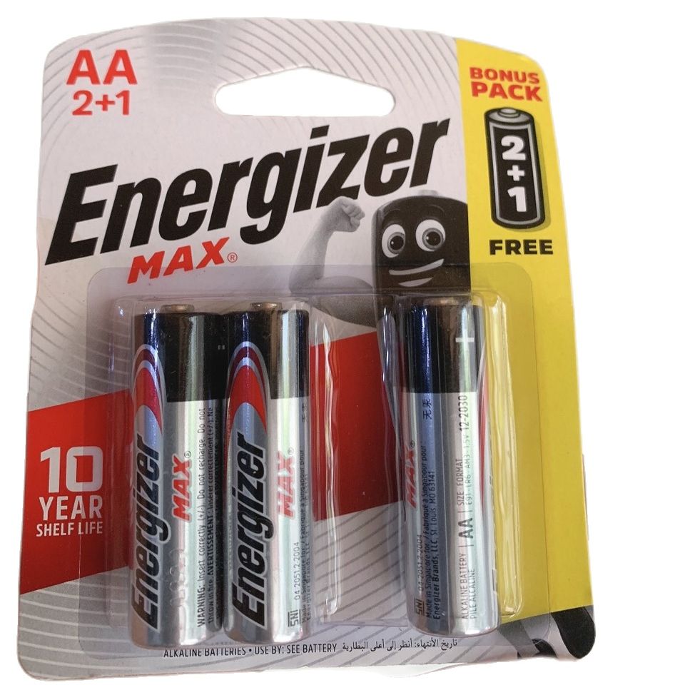 Combo 5 vỉ pin aa alkaline energizer vỉ 2+1 viên e91/bp2