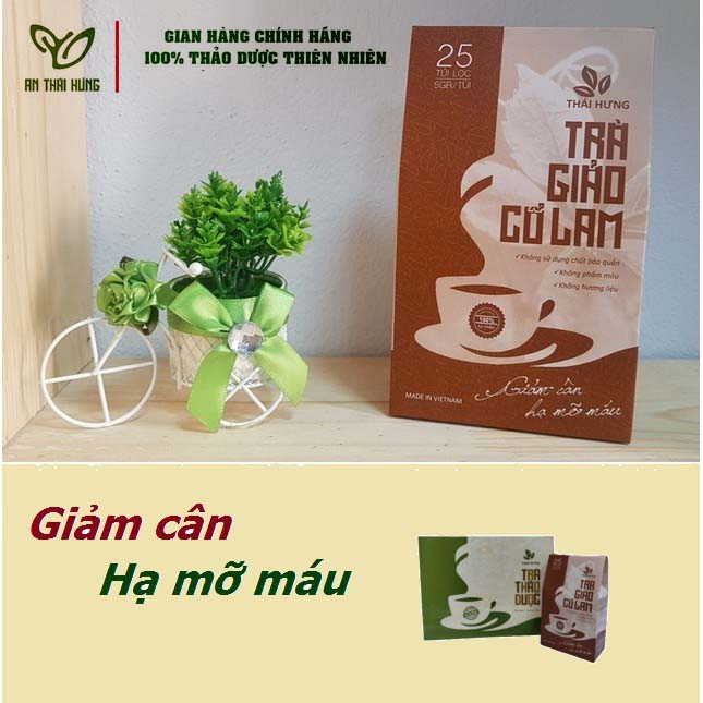 Trà Giảo Cổ Lam Thái Hưng- Hỗ Trợ Giảm Cân- Hạ Mỡ Máu- Hộp 25 túi lọc 125g