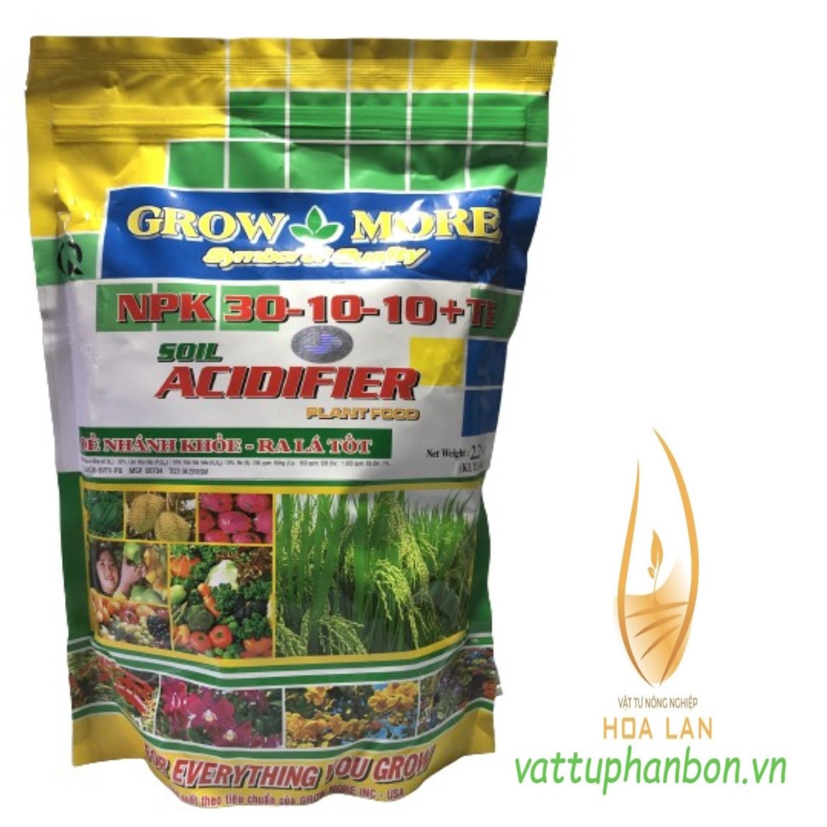 Phân bón grow more npk 30-10-10+te - #401a# 1kg