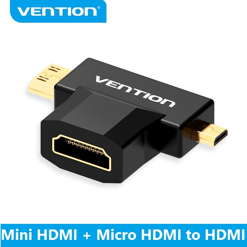 Đầu chuyển đổi Mini HDMI + Micro HDMI to HDMI Vention - Hàng chính hãng