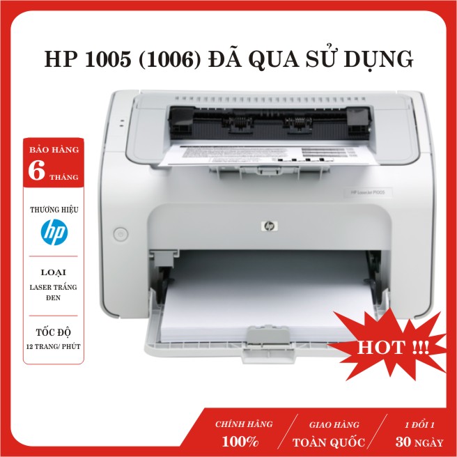 Máy in giấy a4, a5 hp 1005 đã qua sử dụng còn 90%