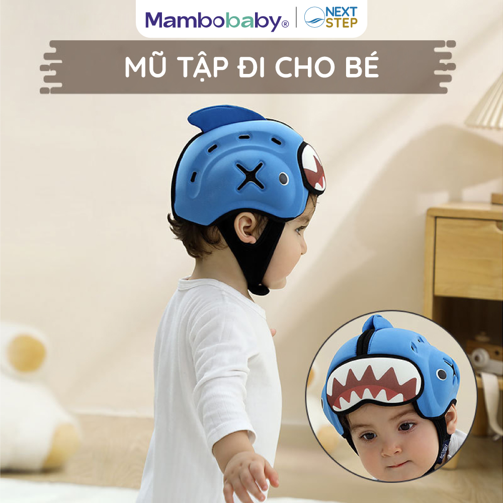 Mũ tập đi cho bé Mambobaby Guard chống va đập êm nhẹ, thoáng khí – phù hợp bé 6–24 tháng