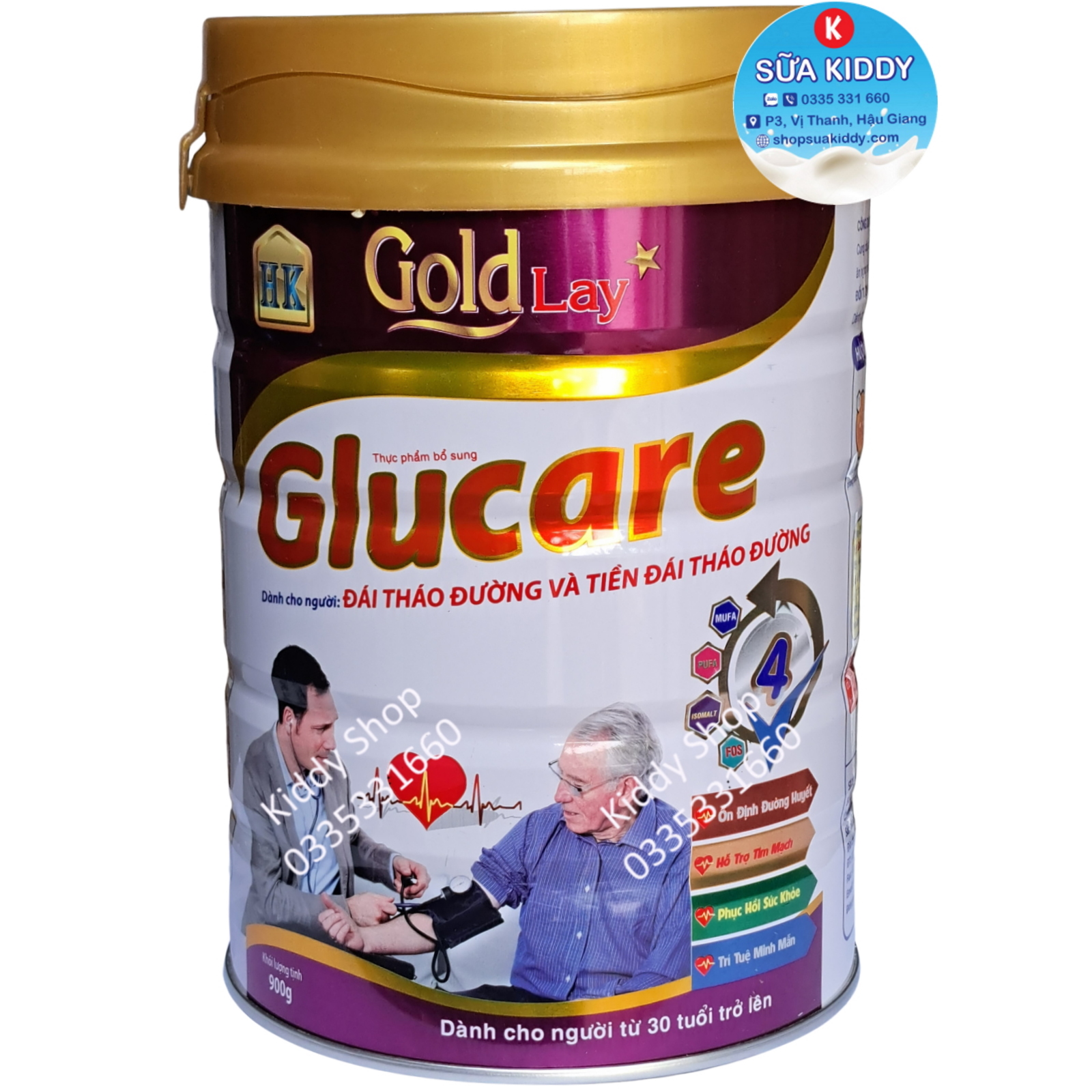 Sữa tiểu đường Goldlay Glucare 900g dành cho người tiểu đường và tiền tiểu đường