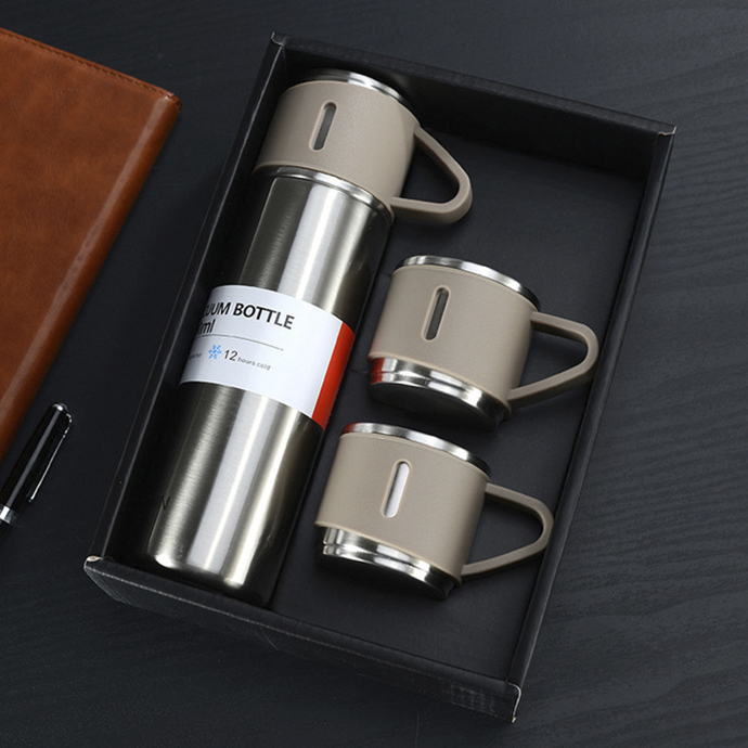Bộ bình và 2 ly giữ nhiệt vacuum flask 500ml