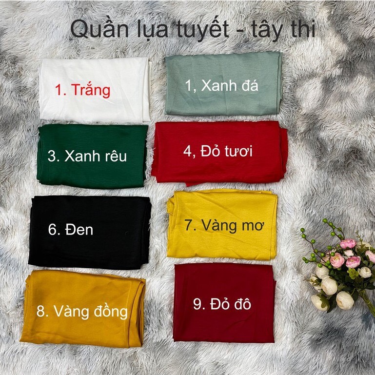 Quần lụa loại 1 vải co dãn mềm mịn