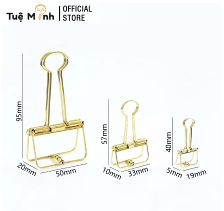 Kẹp giấy kim loại basic nhiều màu phụ kiện decor planner bullet journal k01- vpp tuệ minh