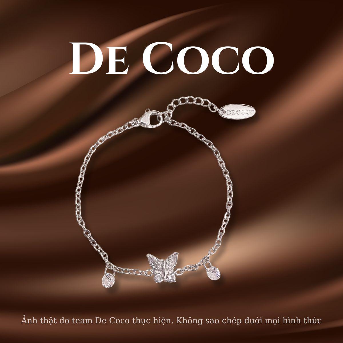 Không đen gỉ - vòng tay lắc tay nữ bướm đính đá nari de coco
