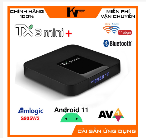 Tivi box  TX3 mini Plus 2022 Android ATV 11 Ram 2G, bộ nhớ trong 16G CPU Amlogic S902W2, USB 3.0
