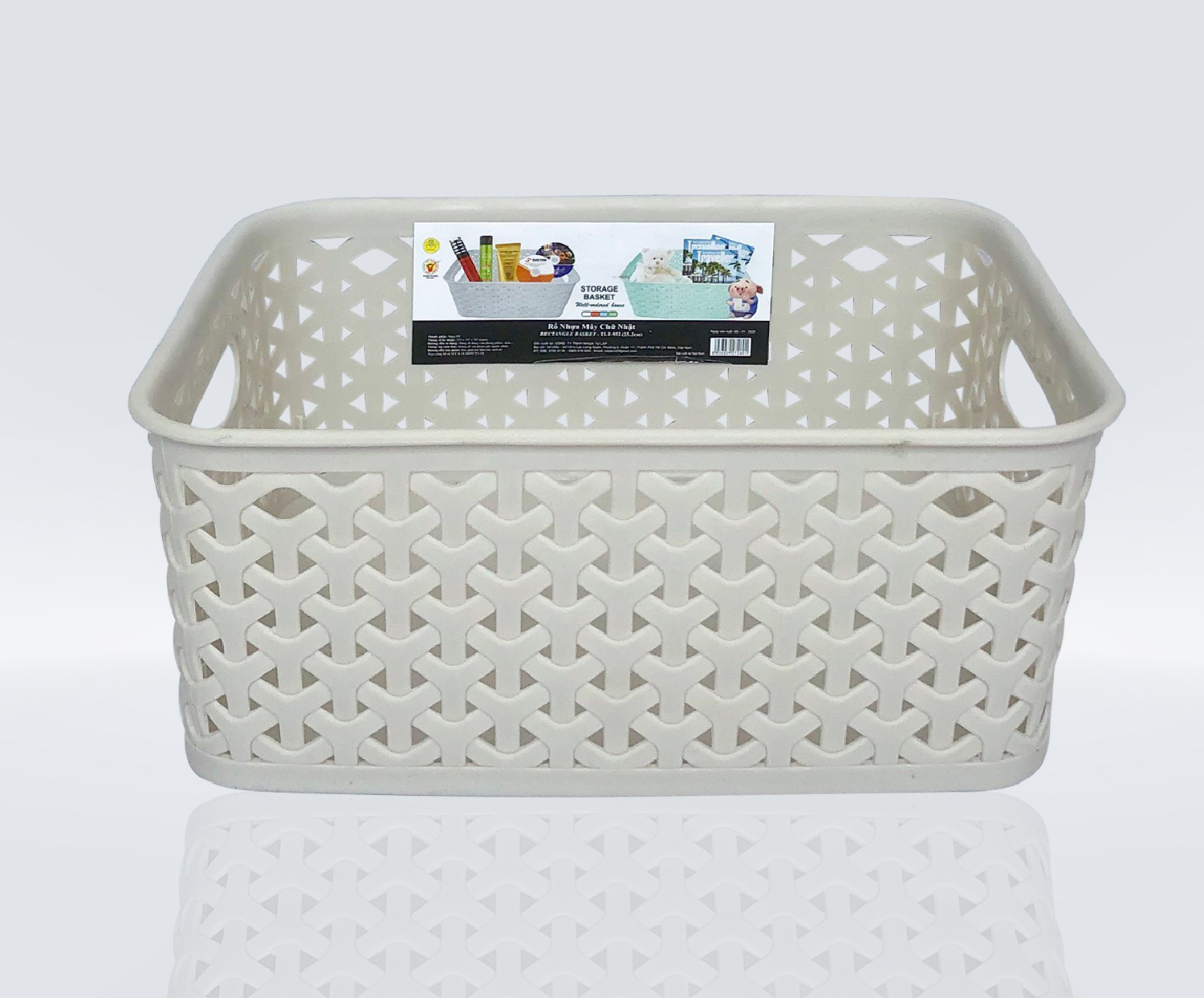 Rổ nhựa mây chữ nhật TỰ LẬP TL1 - 952 - 25.5cm