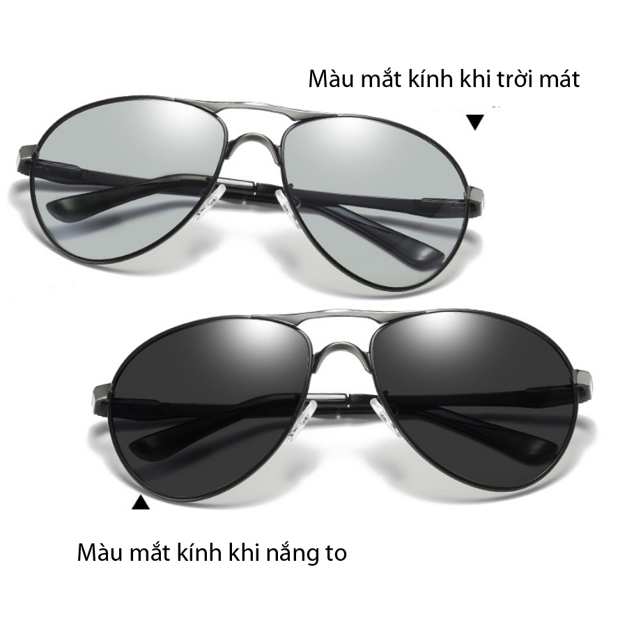 Kính mát đổi màu đi ban ngày BN8722 tròng polaroid chống UV cho nam nữ