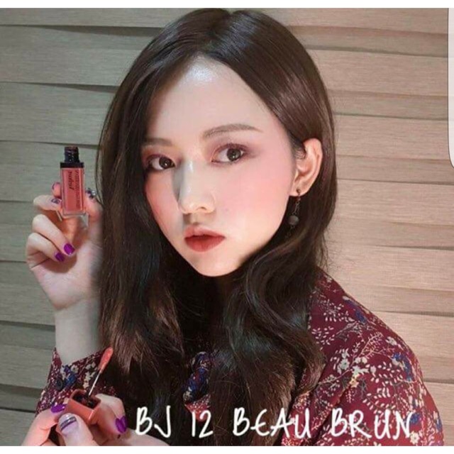 Son Bj Velvet 12 Màu Đỏ Gạch Cực Xinh