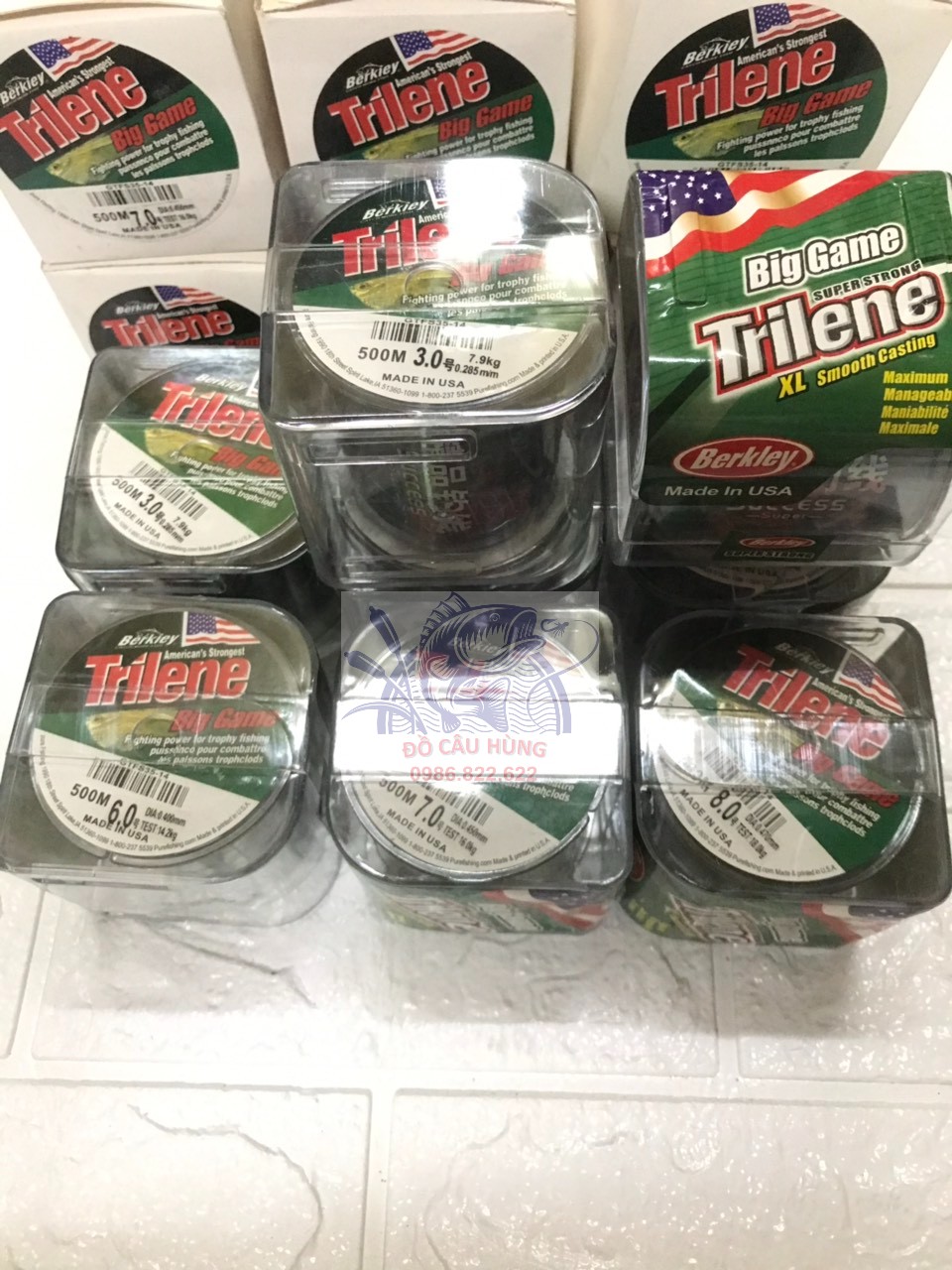 Cước trilene 500m. cước tốt. cước câu cá 500m. đồ câu hùng